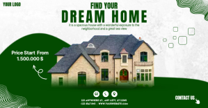 สีขาว Real Estate Promotion Facebook begivenhed cover Template