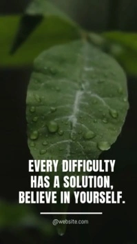 Green Motivational Quote Instagram Story template