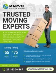 Green Movers Services Flyer template