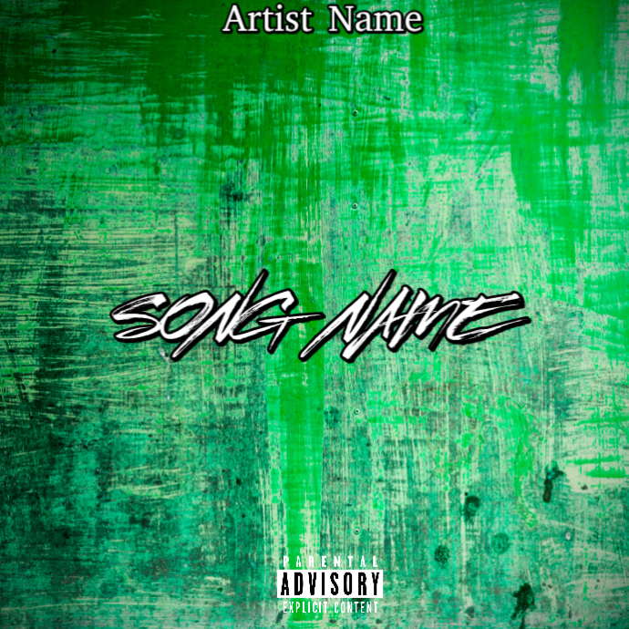 Green Music track rap Album Cover Album Cover Template | PosterMyWall