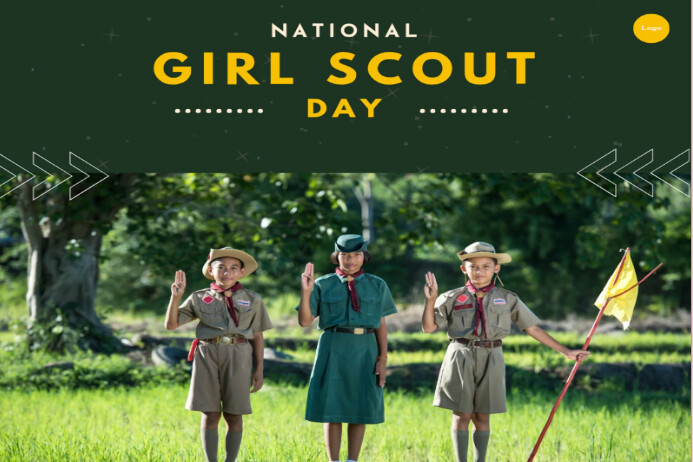 Model Scouting Poster Green National Girl Scout Day Poster Template | PosterMyWall
