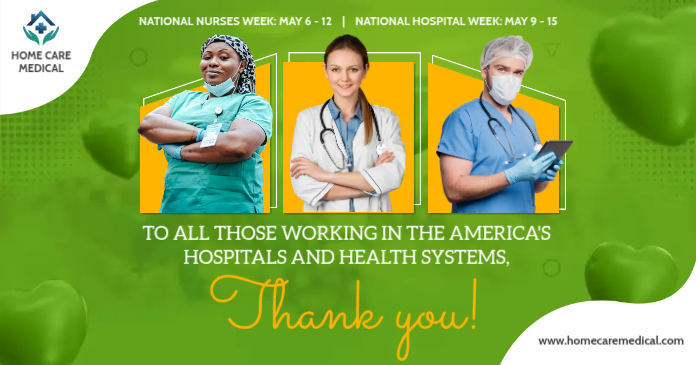 White Nurses Week Facebook Post Template | PosterMyWall