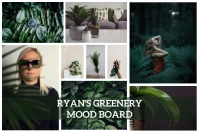 Green Nature Moodboard Collage Poster Templat Póster template