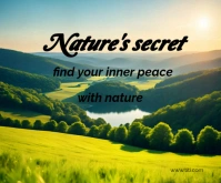 Green  Nature Secret Medium Rectangle template