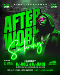 Green After Work Party Instagram Portrait Template