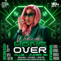 Green Neon Club Event Instagram Post Video template
