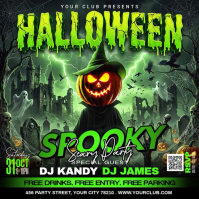 Hitam Halloween Party Publicación de Instagram Template