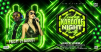 Verde Karaoke Night Party Facebook Shared Image Template