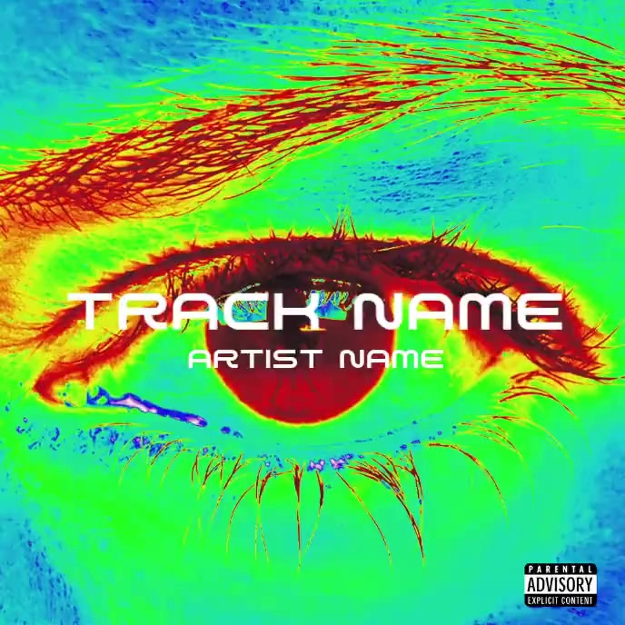 Green neon music album cover album cover video Template | PosterMyWall