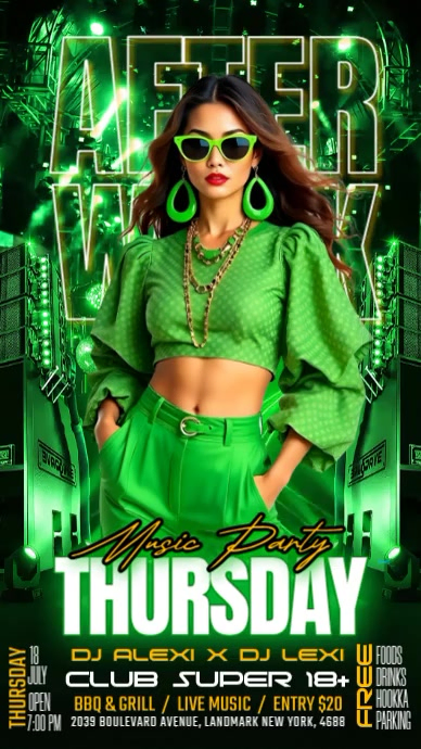Music Party Facebook Story Template | PosterMyWall