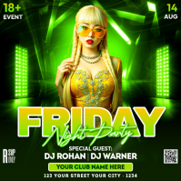 Groen Night Party 方形(1:1) Template