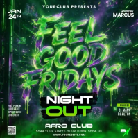 Green Nightclub Event Instagram-opslag Template