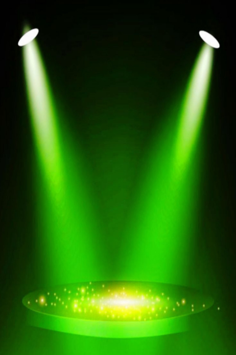 Green Neon Spotlight Stage Background Poster Template | PosterMyWall
