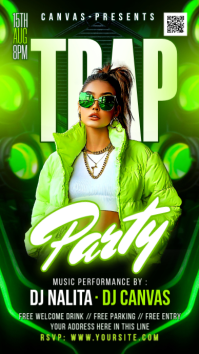 Schwarz Trap Music Party Instagram Story Template