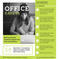 Green Office Workplace Etiquette Image Instagram Post template