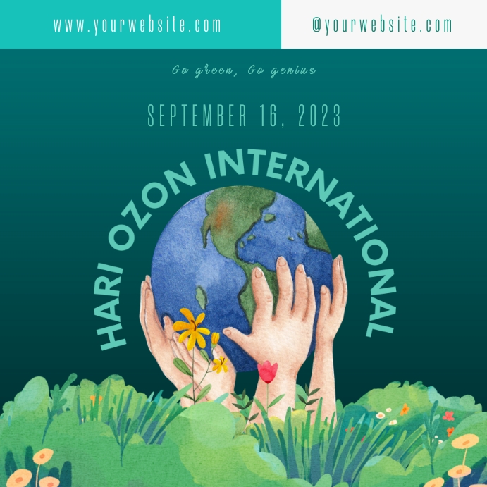 Green ozone international Instagram Post template