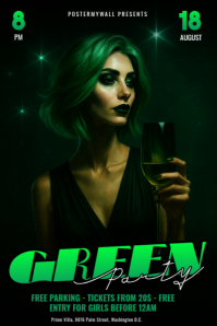 Green Party Poster Template