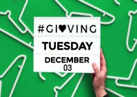 Green Pastel #giving Tuesday  Postcard Postkarte template