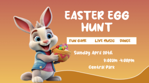 Brun Green Pastel Easter Egg Hunt Digital Display (16:9) Digitalt display Template