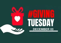 Green Pastel Giving Tuesday  Postcard Postkarte template