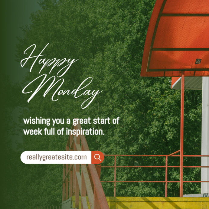 Green Pastel Happy Monday Nature-inspired Motivational Quote Poster ...