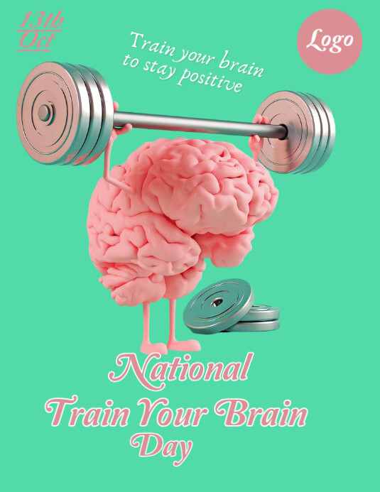 Copy of Green Pastel National Train Your Brain Day Flyer (us Letter ...