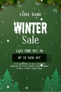 Green Pastel Winter Sale Tumblr Graphic template