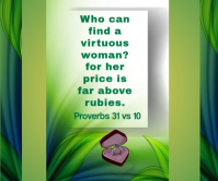 Green Pastel Women Bible Verse Inspiration  Large Rectangle Rettangolo grande template