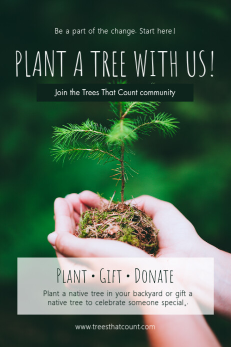 Green plant a tree poster template | PosterMyWall