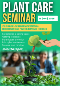 Green Plant Care Seminar  A1 template