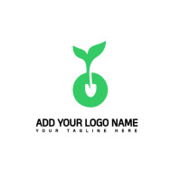 Green Plant With Scope And Plant/botanical/eco-friendly/organic/herbal/sustainable/green Plant Logo template