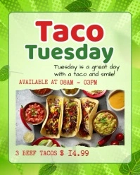Green Profesional Taco Tuesday  Instagram Portrait template