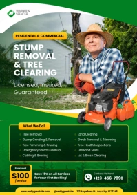 Green Profesional Tree Removal And Tree Clearing A4 template