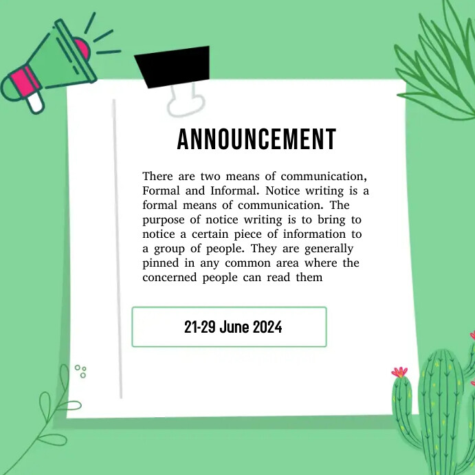 Plantilla de Green Professional Announcement Posters Inst | PosterMyWall
