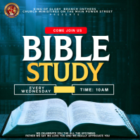 Green Professional Bible Study Invitation Instagram Post Instagram-bericht template