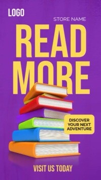 Green Professional Bookstrore Sale Visit Us Today Digital Display (9:16) template