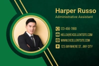 Green  Professional Business Card Label template