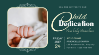 Green Professional Child Dedication Invitation Twitter Post template