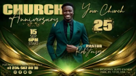 Green Church Anniversary Affichage numérique Template