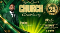 Groen Church Anniversary Celebration Digitale display Template