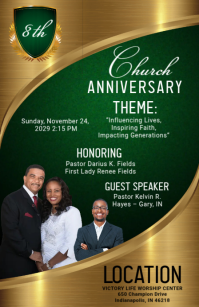 Green Professional Church Anniversary Tabloid แทบลอยด์ template