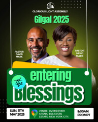 Green Professional Church Flyers  Instagram Portrait template