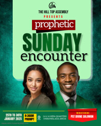 Green Professional Church Flyers  Instagram Portrait template