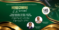 Green Professional Church Homecoming and Revival Facebook Shared Image template