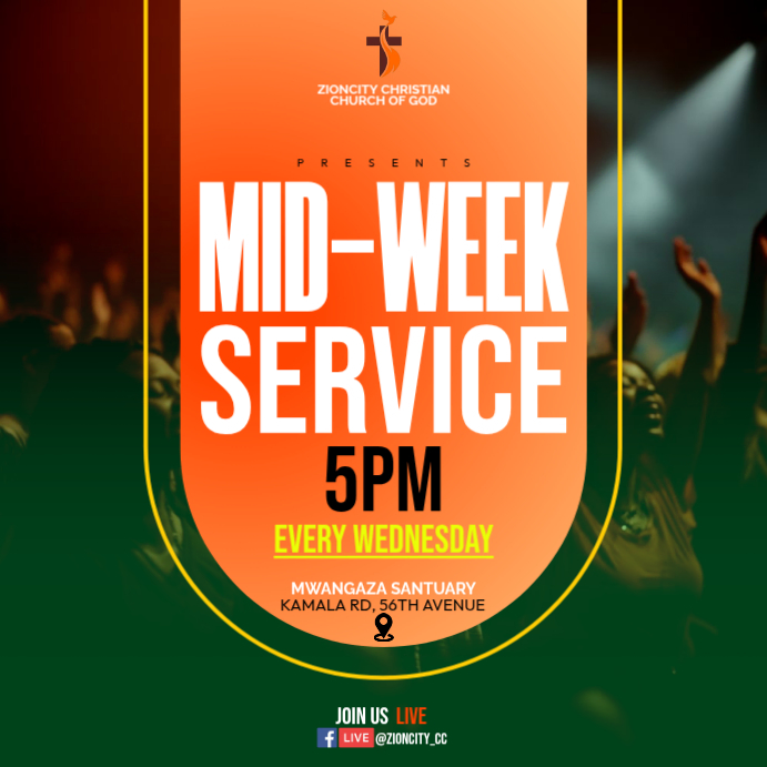 Weekly Service Green Copy of Green Professional Church Mid-Week Service Instagram Post ...