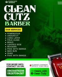 Green Professional  Classic Barbershop Design  Instagram Portrait template