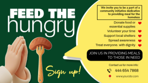 Green Professional Community Food Drive Digital Display Affichage numérique (16:9) template