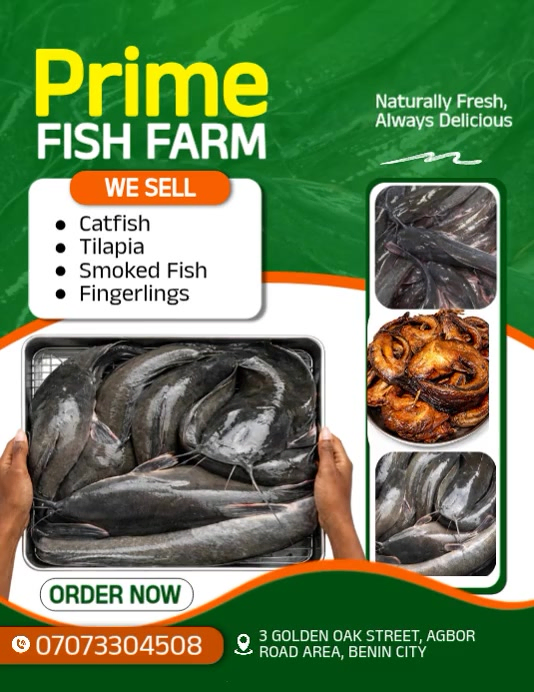 Plantilla de Green Professional Fish Farm Promotion Flyer Video ...