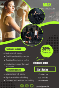 Bruin Fitness Club Promotion Poster Template