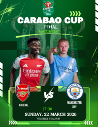 Green Professional Football Match Flyer template